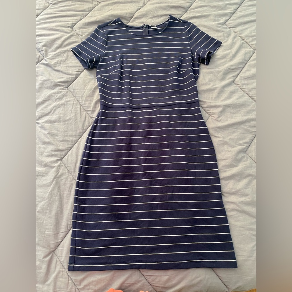 Old Navy Navy and White Striped Dress
